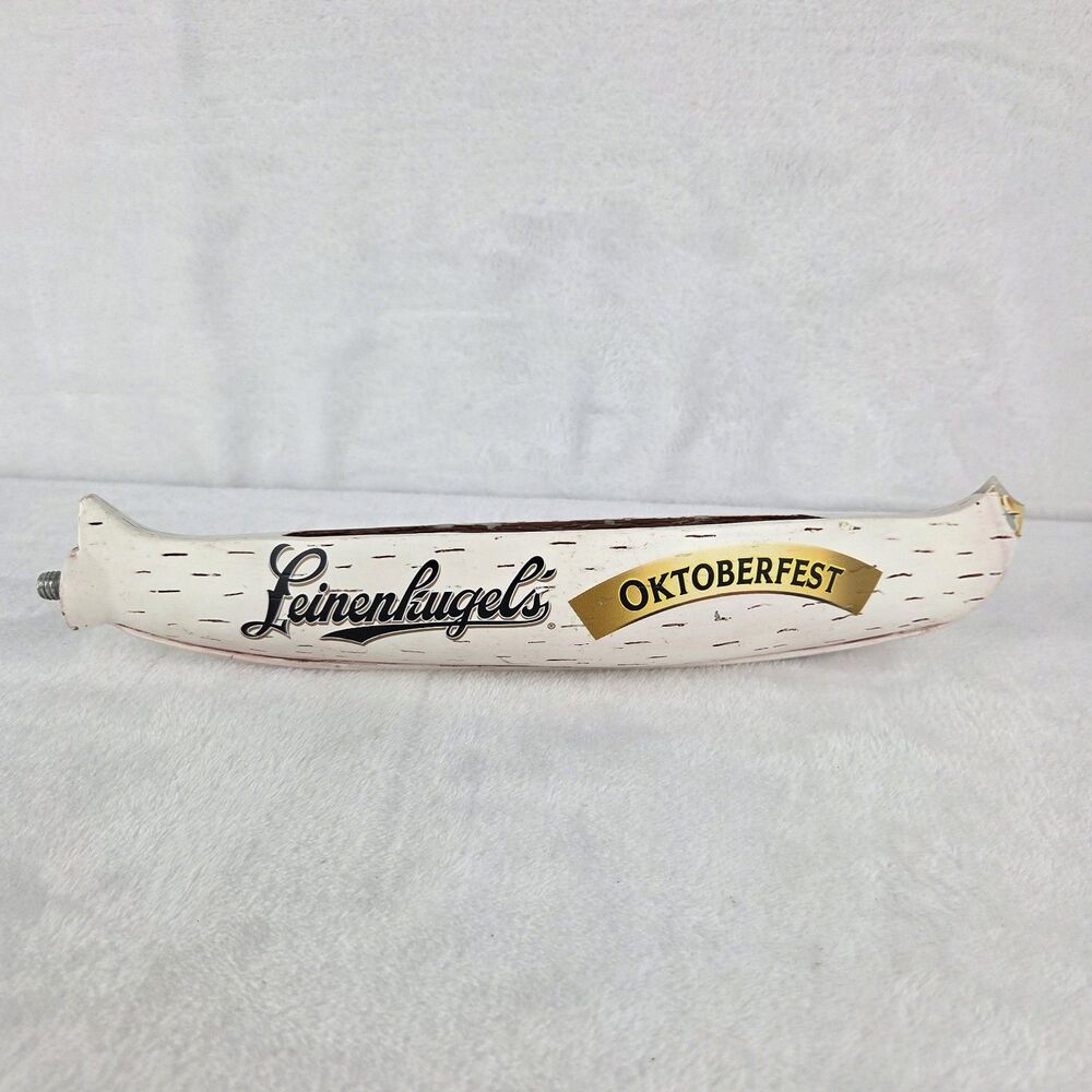 Vintage Leinenkugel's Oktoberfest Birch Bark Canoe Beer Tap Handle
